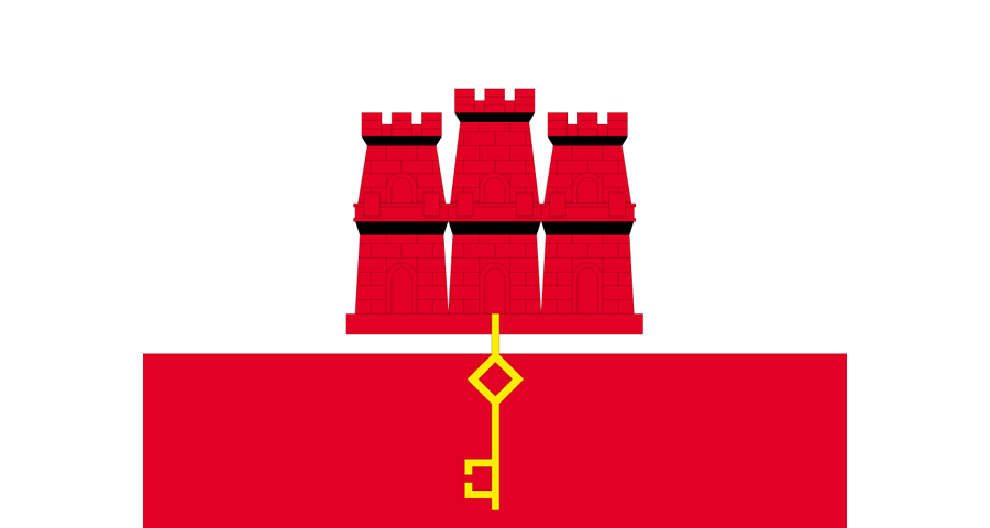Gibraltar National Vector Flag